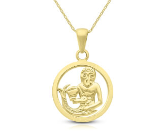 Złota zawieszka znak zodiaku Wodnik pr.585 - 2