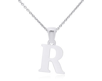 Srebrna literka R zawieszka gładka pr.925 - 3