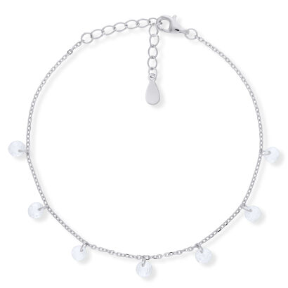 Bransoletka srebrna 925 z wiszącymi cyrkoniami