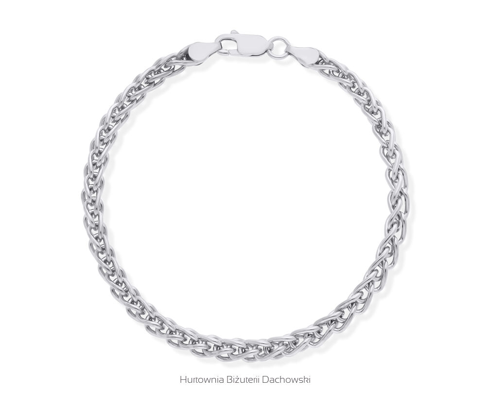 Bransoletka srebrna gruba spiga pr.925