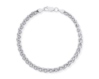 Bransoletka srebrna gruba spiga pr.925