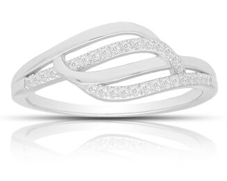 Pierścionek srebrny z cyrkoniami pr.925 - 2