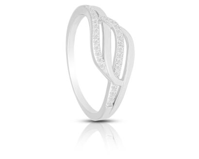 Pierścionek srebrny z cyrkoniami pr.925