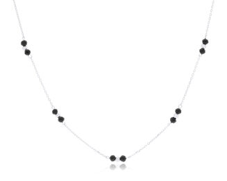 Naszyjnik srebrny z czarnymi cyrkoniami pr.925 - 3