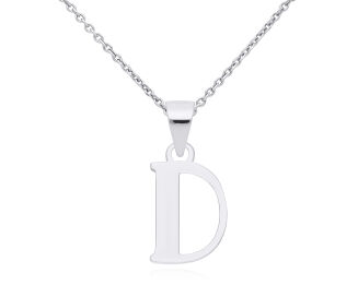 Srebrna literka D gładka zawieszka pr.925 - 3