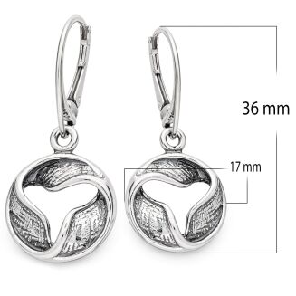 Kolczyki srebrne 925 oryginalny nowoczesny wzór - 3