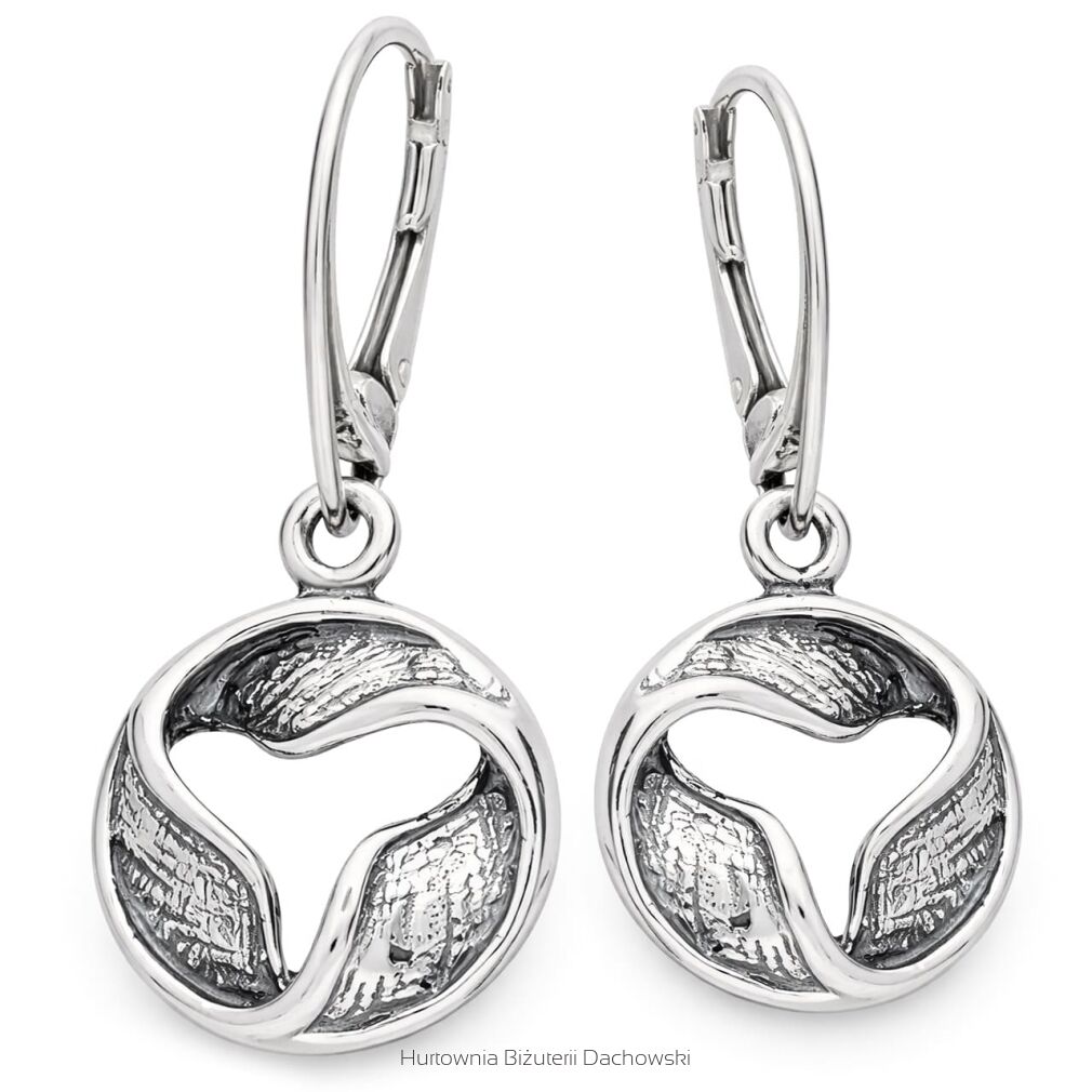Kolczyki srebrne 925 oryginalny nowoczesny wzór