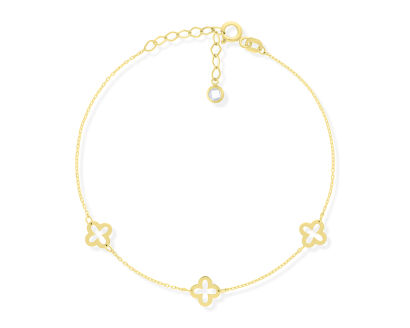 Złota bransoletka koniczyny pr.585