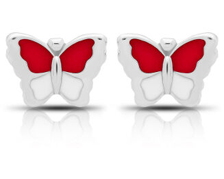 Kolczyki srebrne dla dziewczynki motylki pr.925 - 2