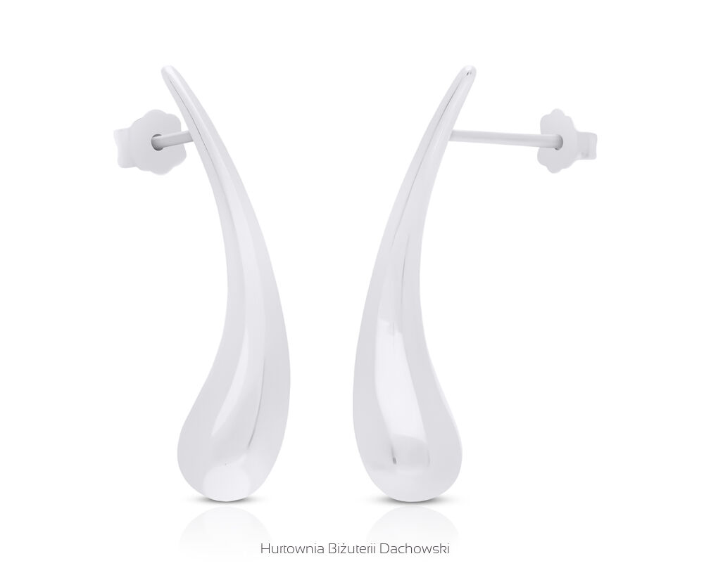 Kolczyki srebrne sztyfty gładkie pr.925