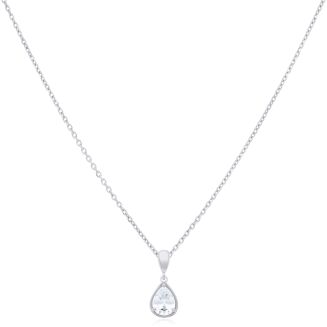 Zawieszka srebrna 925 z białą cyrkonią kropla - 3