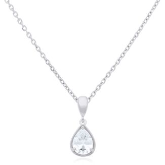 Zawieszka srebrna 925 z białą cyrkonią kropla - 4
