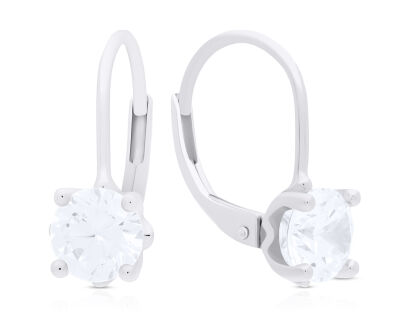 Kolczyki srebrne wiszące z cyrkonią pr.925