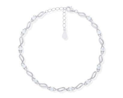 Bransoletka srebrna z cyrkoniami pr.925