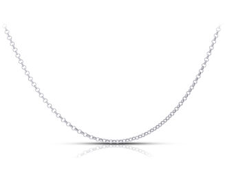 Łańcuszek srebrny damski o splocie rollo - 3