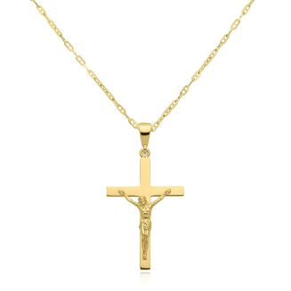 Zawieszka złota 585 krzyż z Jezusem - 4