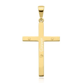 Zawieszka złota 585 krzyż z Jezusem - 5