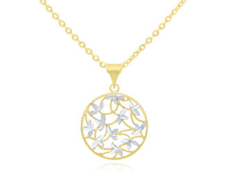 Zawieszka złota 585 dwu kolorowe złoto - 3