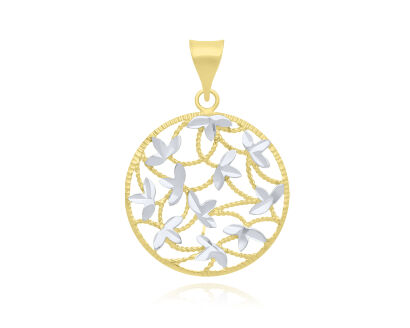 Zawieszka złota 585 dwu kolorowe złoto