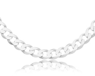 Łańcuszek męski szeroki splot pancerka srebrny - 3