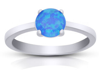 Pierścionek srebrny z opalem pr.925 - 2