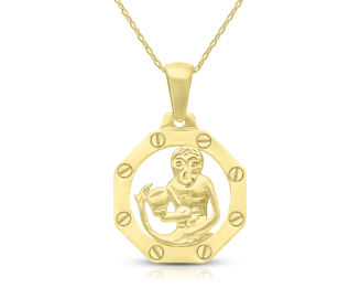Zawieszka złota 585 znak zodiaku Wodnik - 2