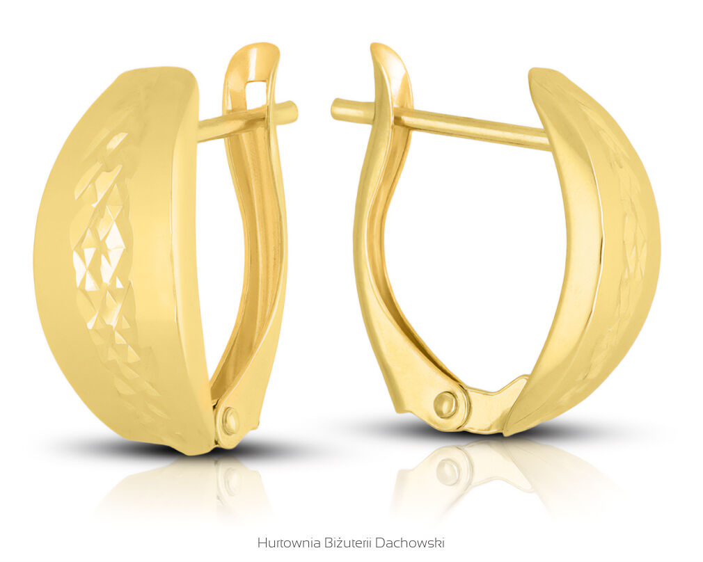 Kolczyki złote 585 na angielskim zapięciu