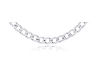 Łańcuszek srebrny rodowany splot pancerka - 2