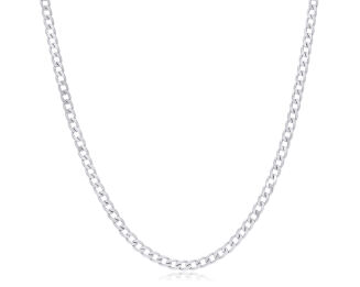 Łańcuszek srebrny rodowany splot pancerka - 3