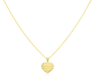 Złota zawieszka serce diamentowane pr.585 - 2