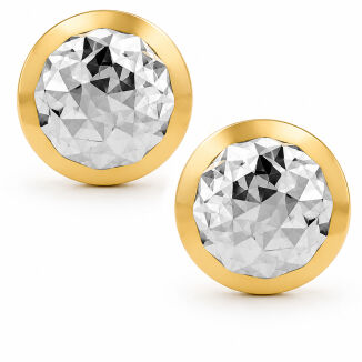 Złote sztyfty 585 z diamentowanym zdobieniem - 2