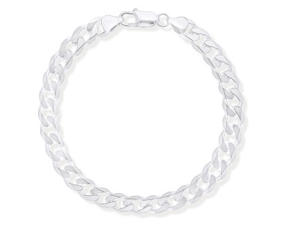 Bransoleta srebrna męska pancerka
