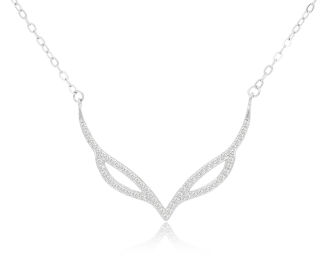 Naszyjnik srebrny elegancki wzór cyrkonie pr.925 - 2
