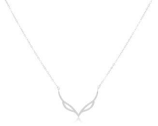 Naszyjnik srebrny elegancki wzór cyrkonie pr.925 - 3
