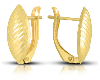 Kolczyki złote 585 angielskie diamentowane