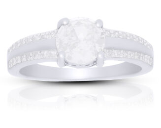 Pierścionek srebrny z cyrkoniami pr.925 - 2