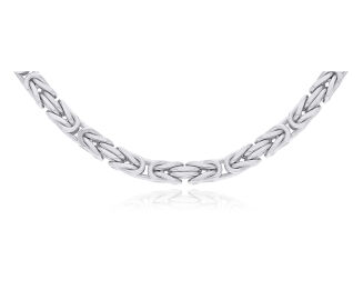 Łańcuszek srebrny splot królewski szeroki pr.925 - 2