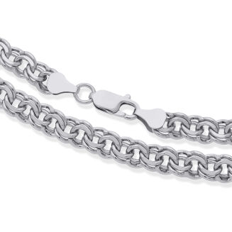 Srebrny łańcuszek męski gruby Garibaldi pr.925 - 3