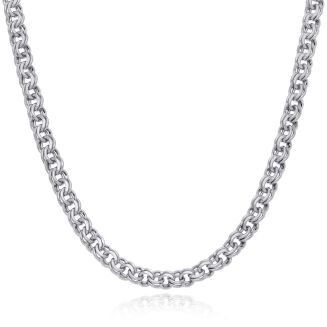 Srebrny łańcuszek męski gruby Garibaldi pr.925 - 4