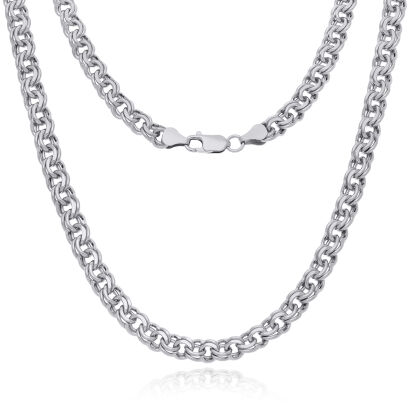 Srebrny łańcuszek męski gruby Garibaldi pr.925