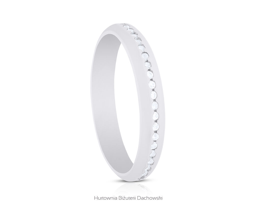 Pierścionek srebrny z cyrkoniami pr.925