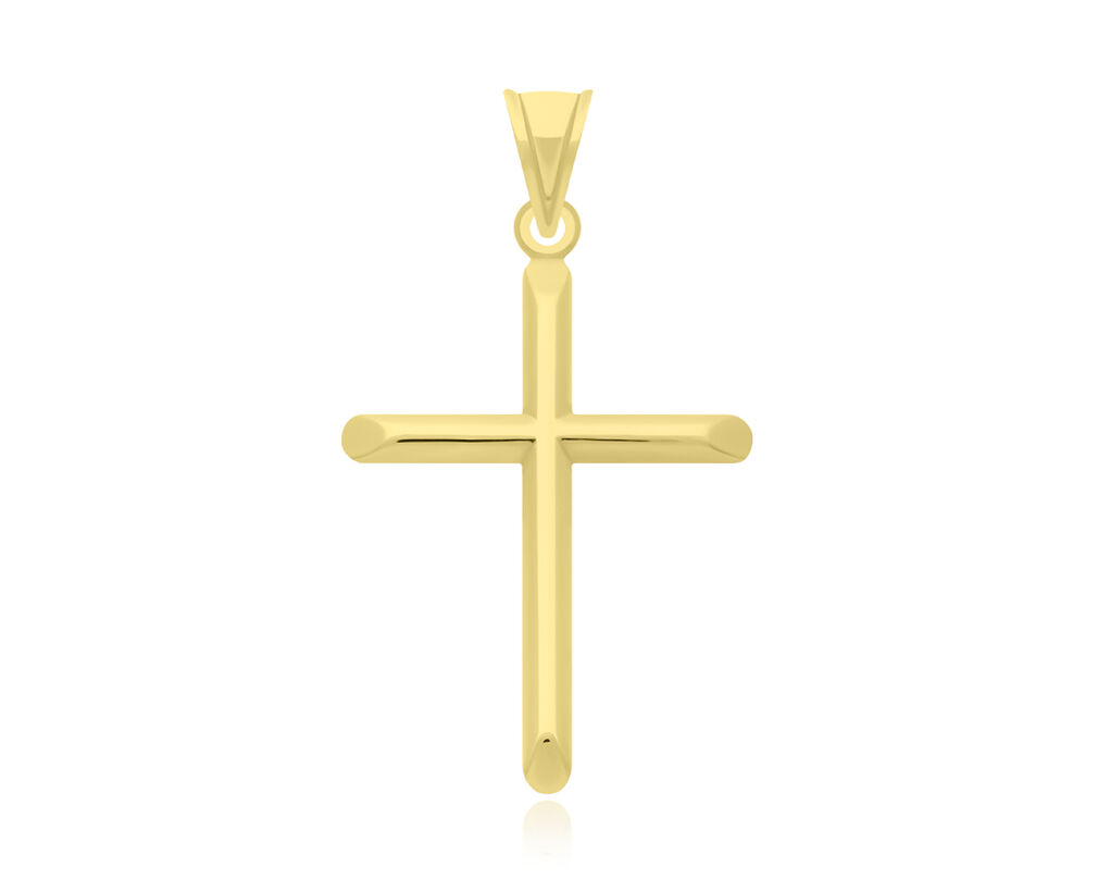 Złoty krzyżyk gładki duży pr.585
