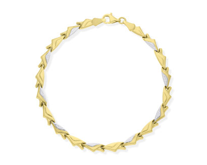 Bransoletka złota 585 dwa kolory złota