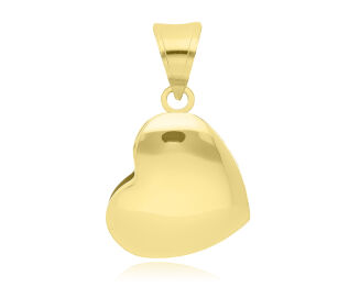 Złota zawieszka serce diamentowane pr.585 - 4
