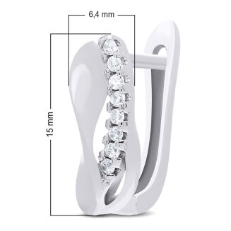 Kolczyki srebrne angielskie zapięcie cyrkonie 925 - 2