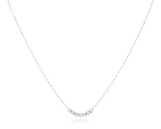 Naszyjnik srebrny 925 z błyszczącymi kuleczkami - 3