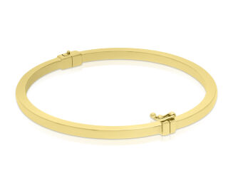 Bransoletka złota 585 sztywna gładka - 2