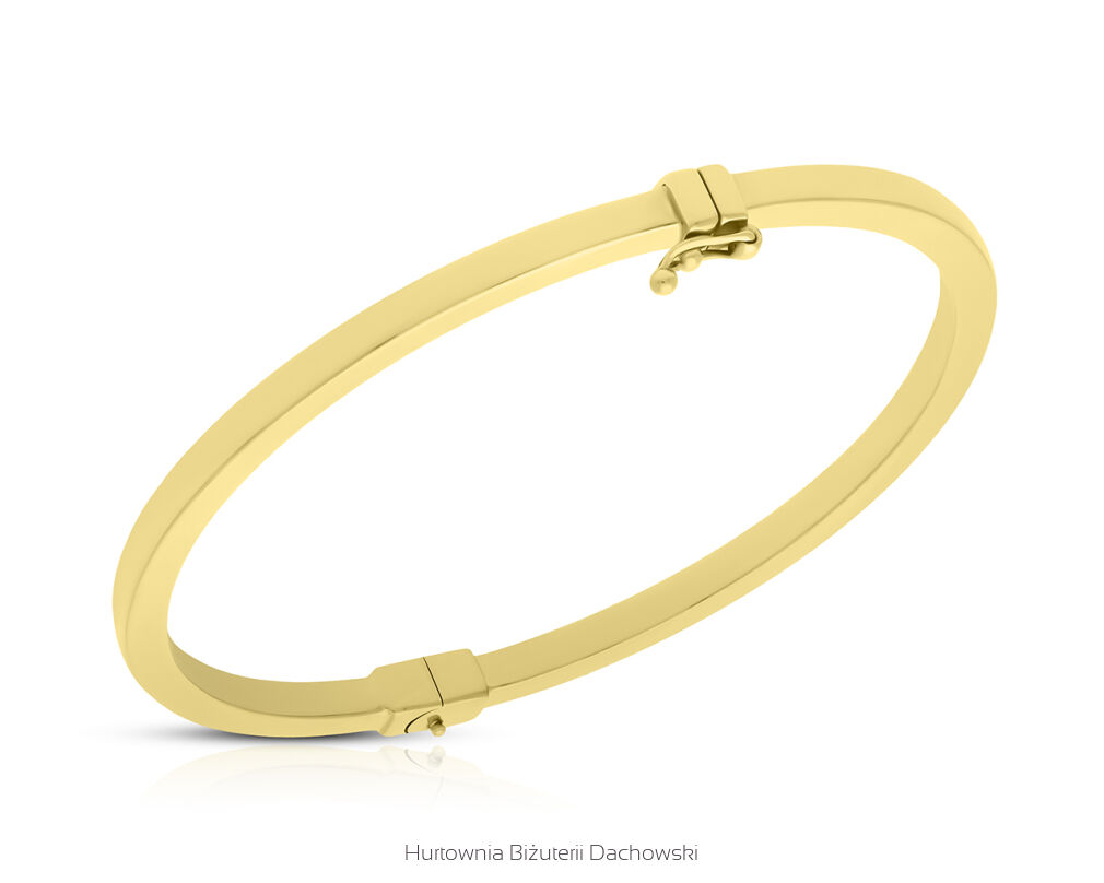 Bransoletka złota 585 sztywna gładka