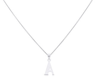 Srebrna literka A zawieszka gładka pr.925 - 2