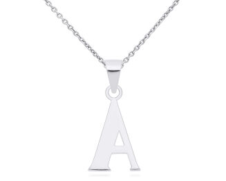 Srebrna literka A zawieszka gładka pr.925 - 3